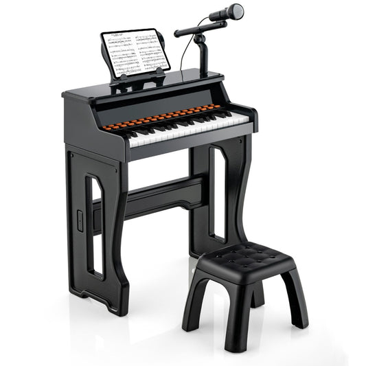 LIVSK 37-Toetsen Kinderpiano met Microfoon - 22 Demo's - 8 Instrumentgeluiden - Bladmuziekstandaard - Voor Kinderen vanaf 3 Jaar