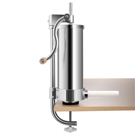 LIVSK Verticale Worstenvuller - Roestvrij Staal - 3 kg Capaciteit - 4 Vulbuizen - Eenvoudig te Reinigen - Zwart