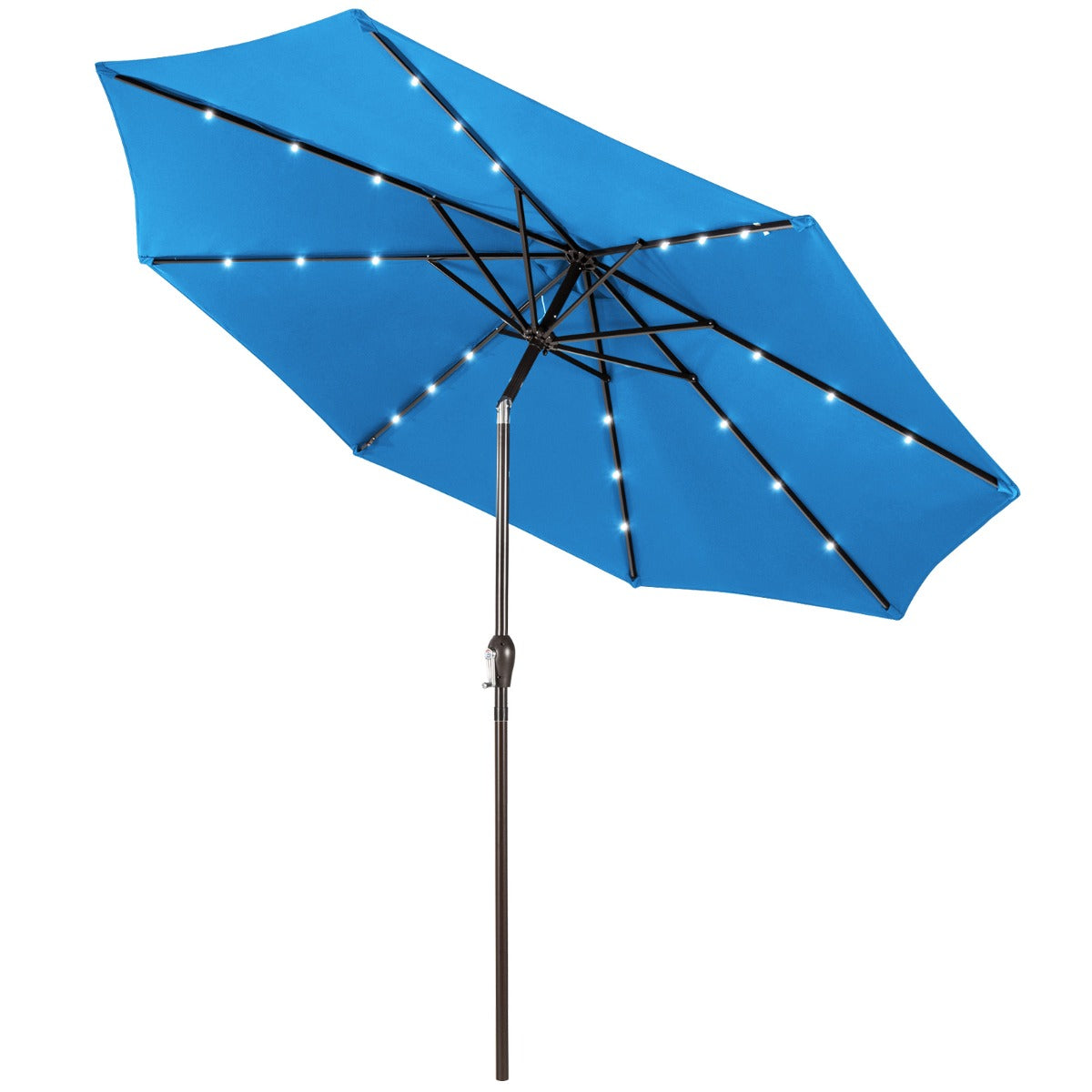 LIVSK Moderne 3M Buitenparasol met LED-verlichting - UV-bescherming - Kantelmechanisme - Eenvoudige montage - Wijnrood