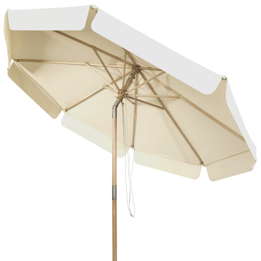 LIVSK Tilbare Terras Parasol - Handmatig Kantelmechanisme - UV-Bescherming - Eenvoudige Montage - 300 x 300 x 253 cm - Beige