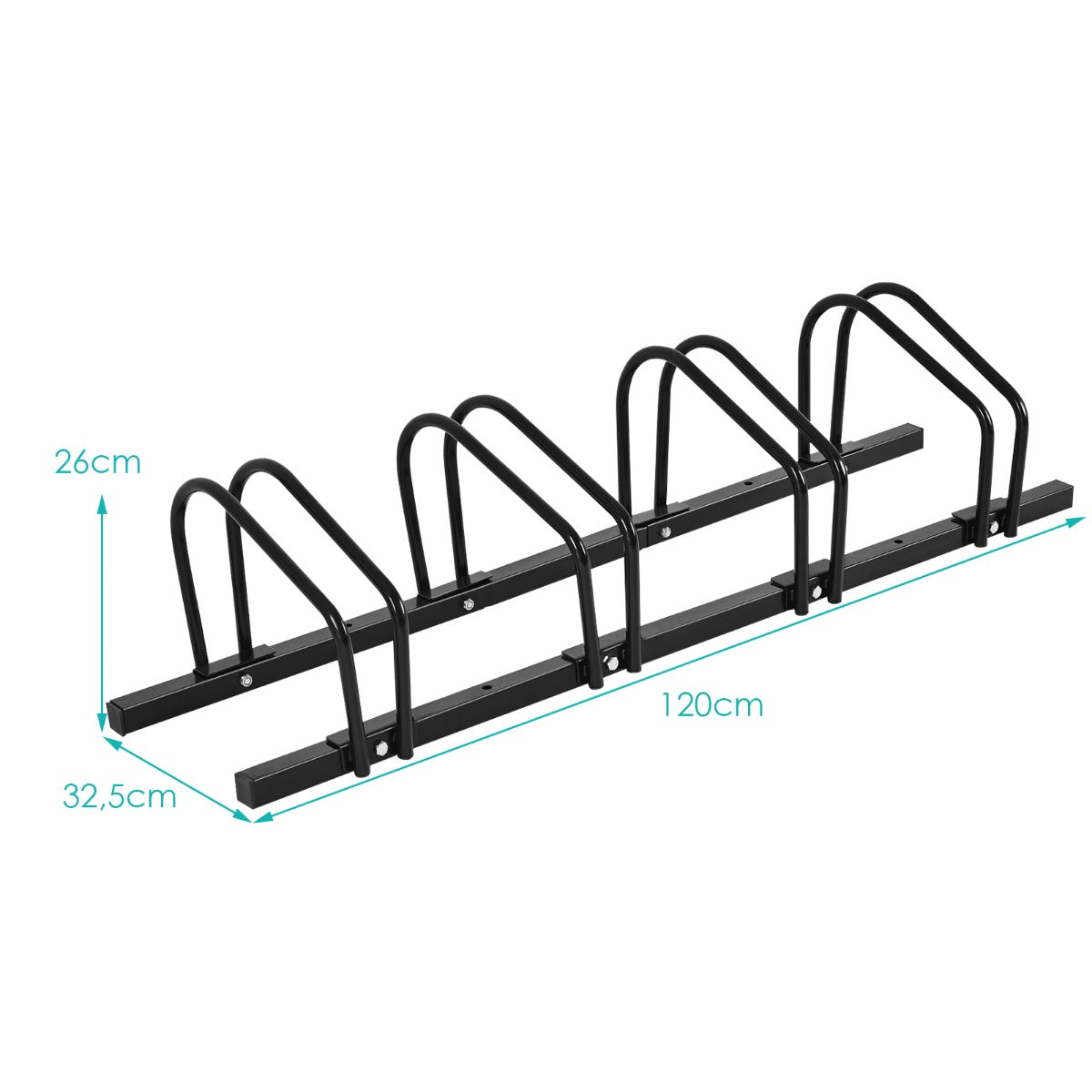 LIVSK Fietsenrek voor Kinderen - Stevig Staal - 4/5/6 Opslagposities - Compact en Lichtgewicht - Eenvoudige Montage - 120 x 32,5