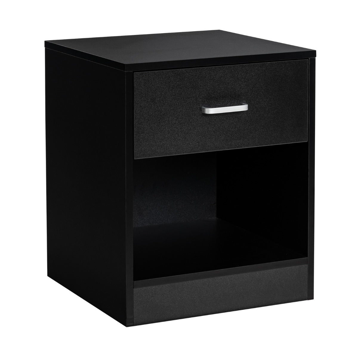 LIVSK Modern Bijzettafel - Ruime Lade en Open Rek - Robuuste Houten Constructie - Antislip Kussens - Geschikt voor Elke Ruimte -