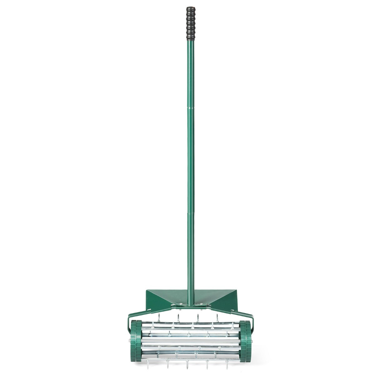 LIVSK Rollende Gazonbeluchter - Handmatige Verticuteerder met Beschermend Schild - Dieptepunt 3 cm - Ergonomisch Ontwerp -