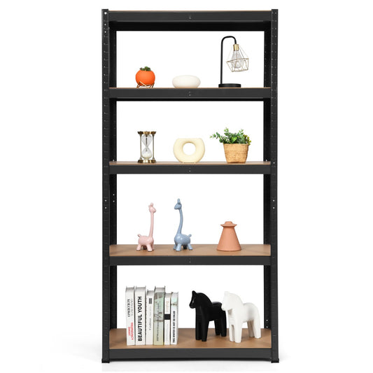 LIVSK Verstelbare Plank met 5 Niveaus - 175 kg per Niveau - Eenvoudige Montage - Ruimtebesparend - 90 x 40 x 180 cm - Grijs