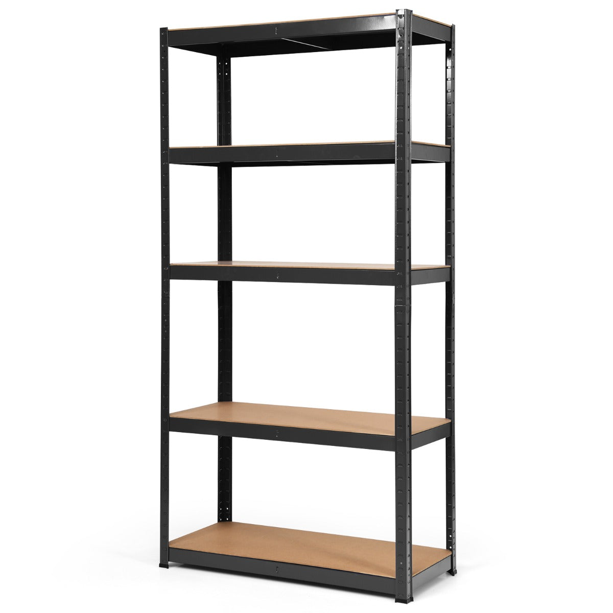 LIVSK Verstelbare Plank met 5 Niveaus - 175 kg per Niveau - Eenvoudige Montage - Ruimtebesparend - 90 x 40 x 180 cm - Grijs