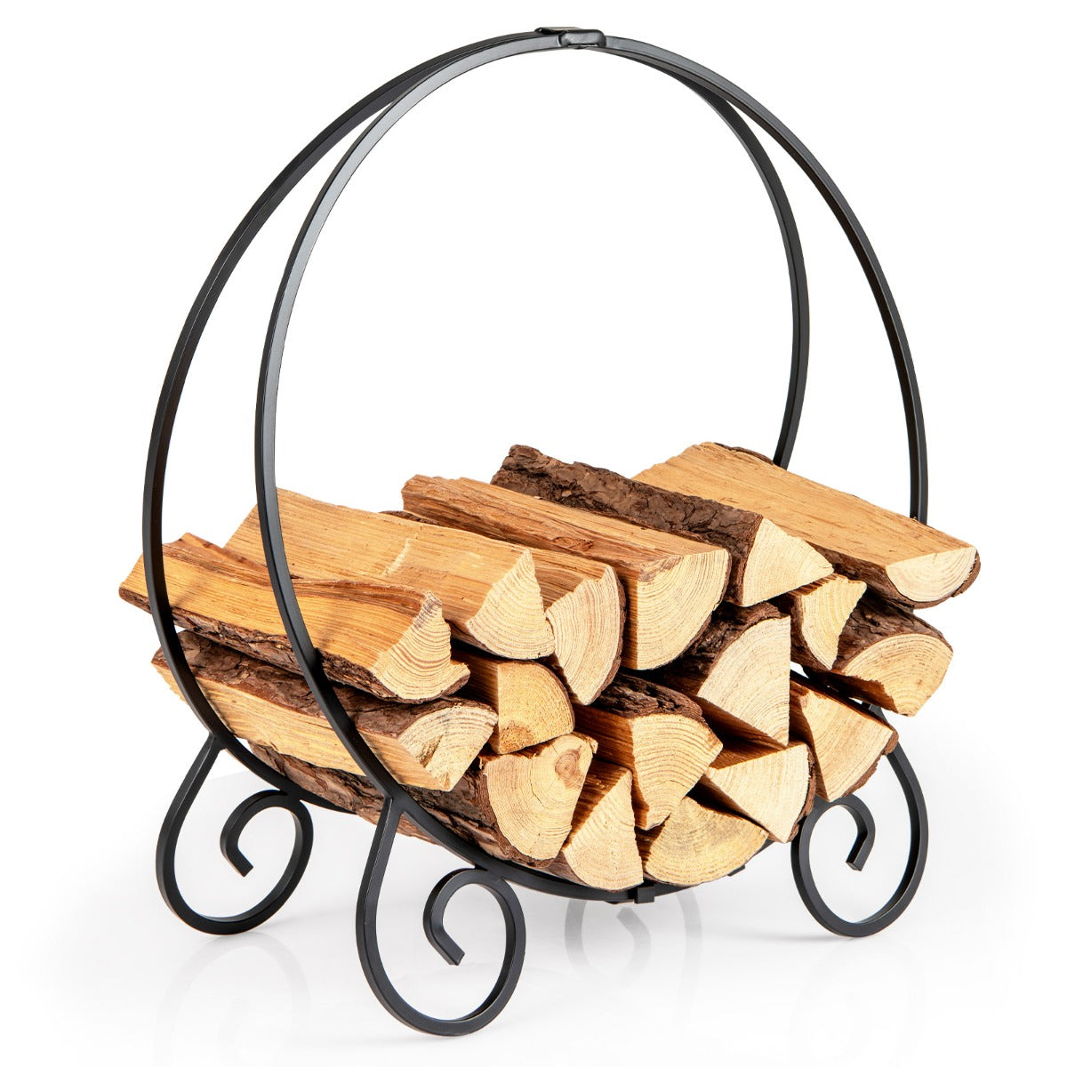 LIVSK Opvouwbaar Haardhoutrek - Robuust Metaal - A - frame Structuur - Tot 270 kg - Verhoogde Basis - Voor Binnen en Buiten