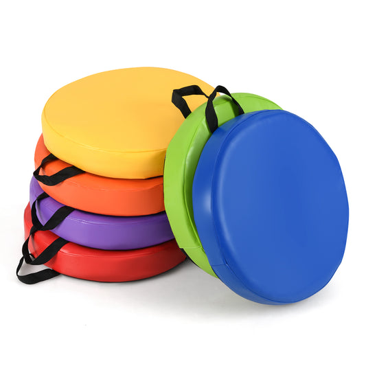 LIVSK 6-delige Vloerkussen-set - Zacht en Lichtgewicht - Waterdichte Hoezen met Handgrepen - Ideaal voor Spelen en Leren -