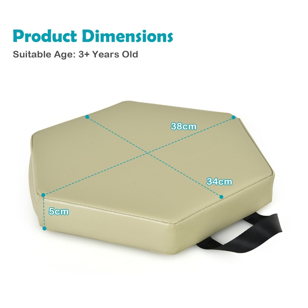 LIVSK 6-Delige Set Vloerkussens - Zeshoekig met Ergonomische Handvatten - Waterdicht en Veilig - Voor Kinderen - Blauw