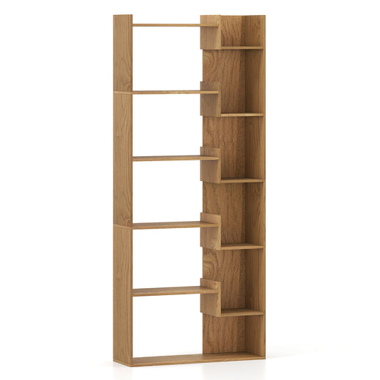 LIVSK Boekenkast met 11 Planken - Hoogte 163 cm - Duurzaam en Veilig - Inclusief Kantelbeveiligingen - Natuurlijk