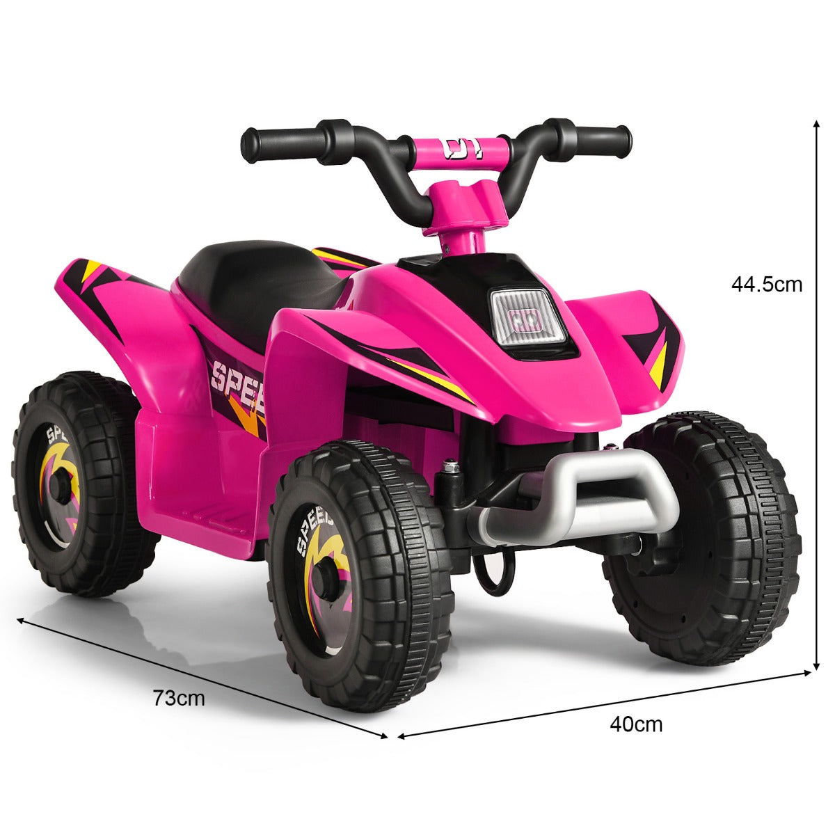 LIVSK Elektrische Kinderquad - Vooruit/Achteruit Schakelaar - Slijtvaste Wielen - Ergonomisch Ontwerp - Tot 30 kg - 73 x 40 x
