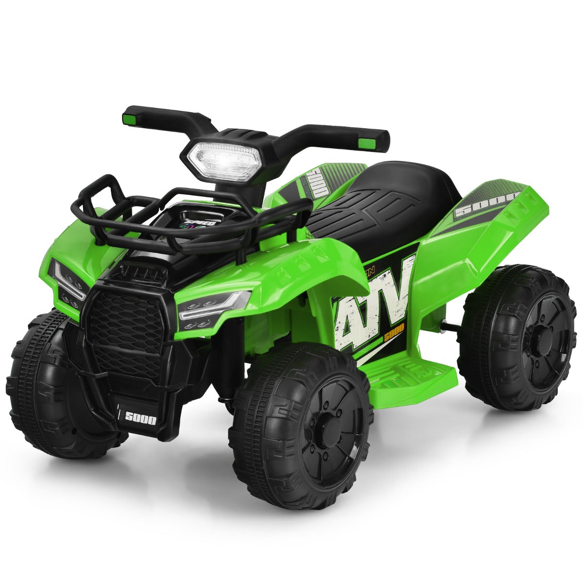 LIVSK Kinderquadbike - LED Koplamp - Muziek en Claxon - MP3/USB Aansluiting - Voor Peuters 18-36 maanden - Rood/Groen