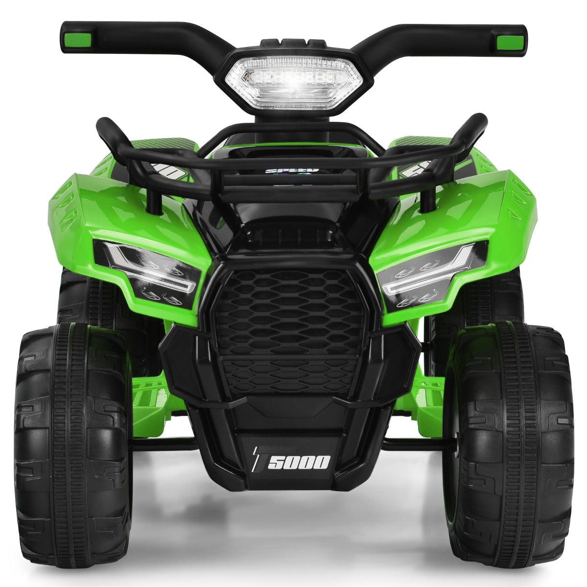 LIVSK Kinderquadbike - LED Koplamp - Muziek en Claxon - MP3/USB Aansluiting - Voor Peuters 18-36 maanden - Rood/Groen