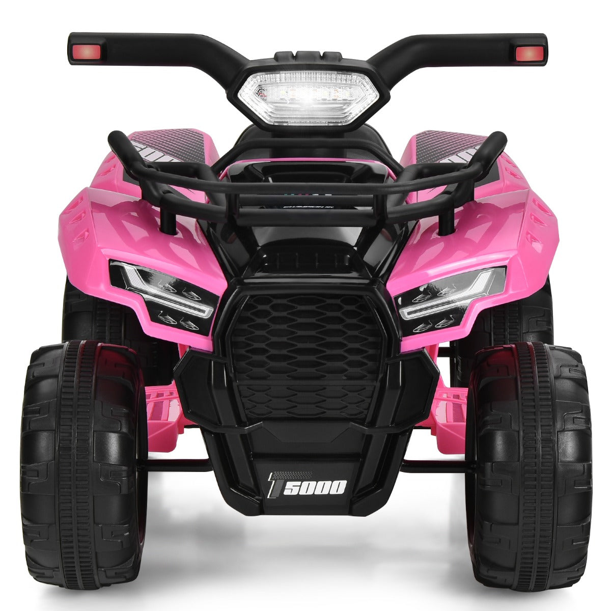 Livsk costway 6 v elektrische kinderquad mini elektrische quad met muziek claxon en led koplamp kinderquad 2 km h voor peuters vanaf 18 maanden roze 1 1