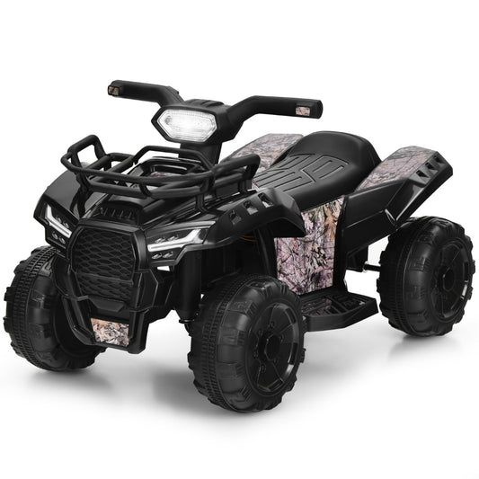 LIVSK Kinderquadbike - Duurzaam Met Metalen Frame - LED Koplamp - Muziek - Tot 20 kg - Voor 18-36 Maanden - Zwart