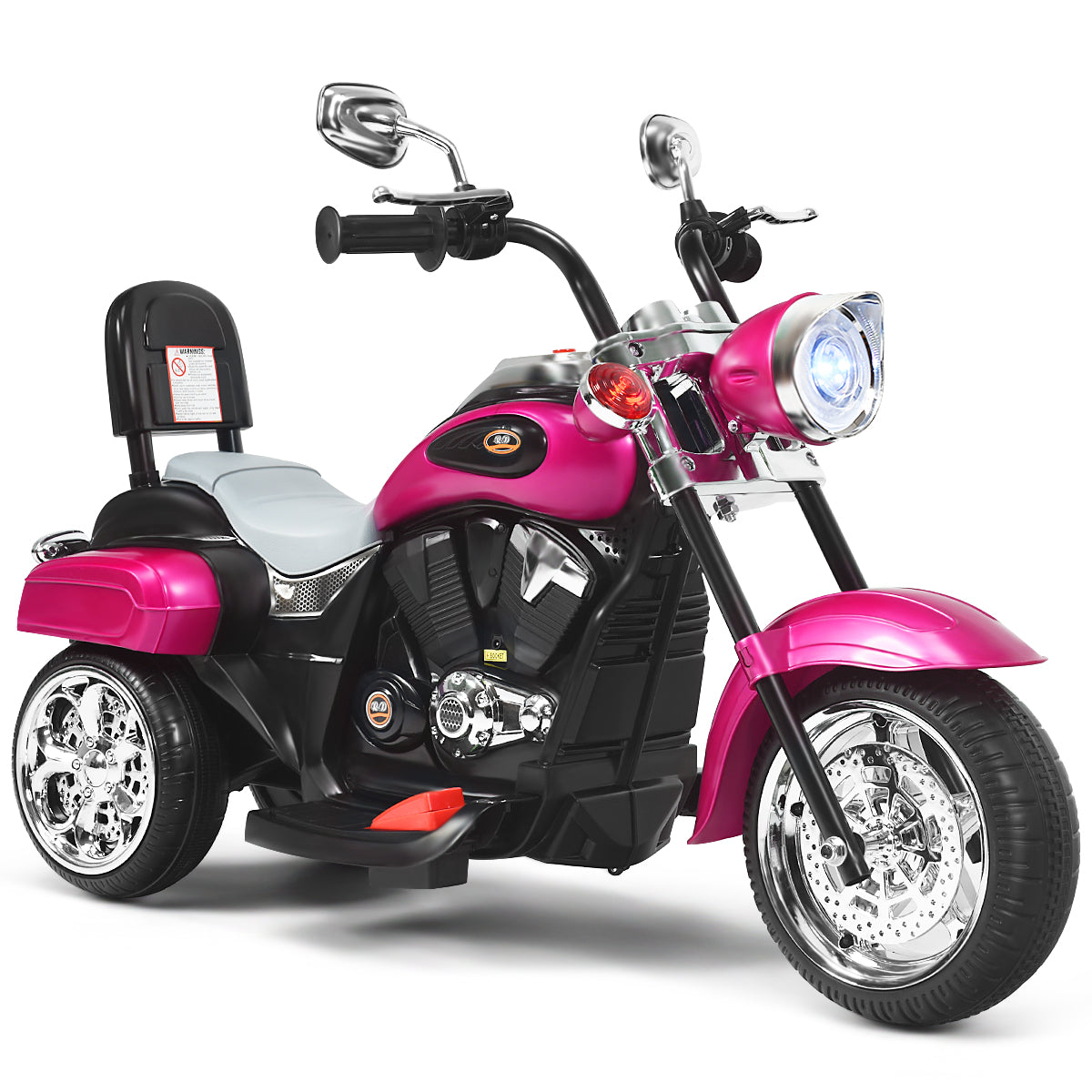 LIVSK Kindermotorfiets - Driewieler met Verstelbare Koplamp en Claxon - Vooruit/Achteruit - Tot 30 kg - Blauw