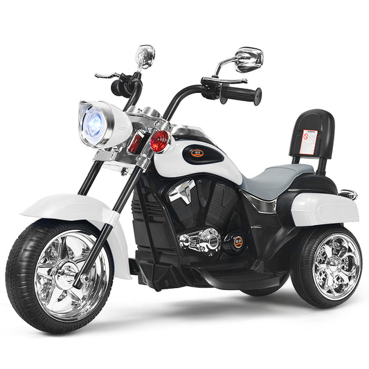 LIVSK Chopper Stijl Motorfiets - 3-wiel ontwerp - Verstelbare koplamp - Ingebouwde muziek - Voor kinderen vanaf 3 jaar - Zoals