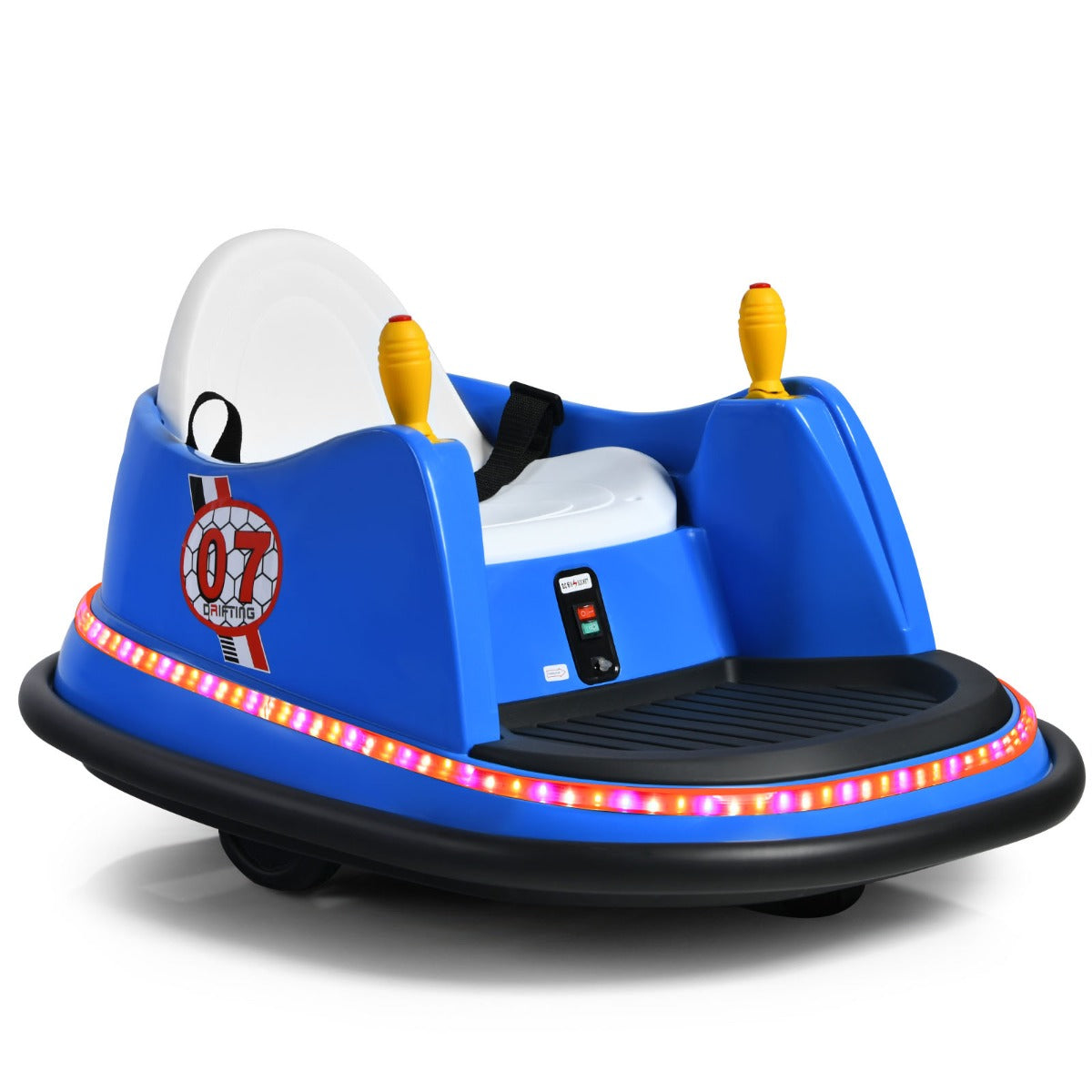LIVSK Elektrische Botsauto - Interactieve Joysticks - Afstandsbediening - Veiligheidsbumper - Tot 20 kg - 57 x 75 x 42 cm - Blauw