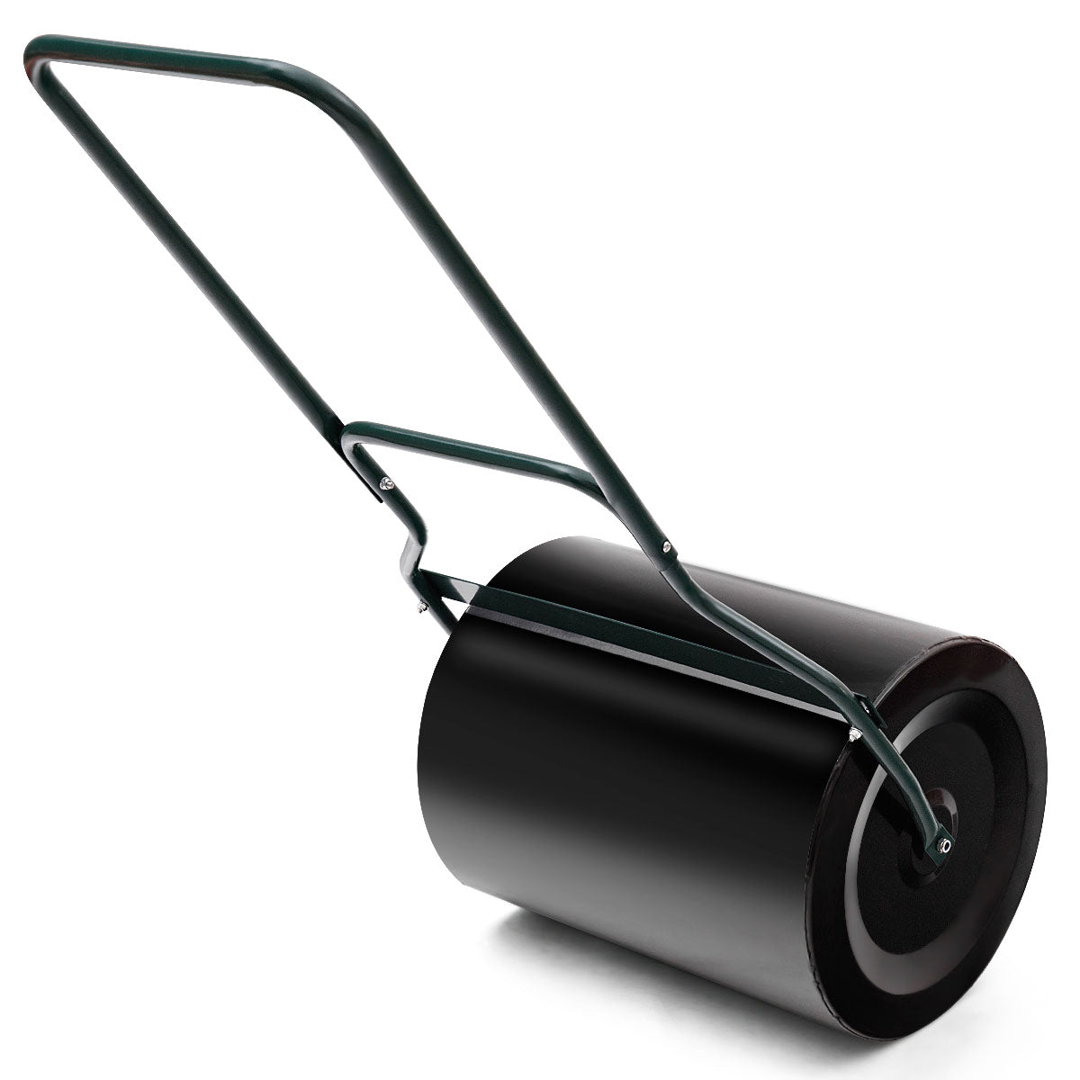 LIVSK Duw Tuinwals - U-vormige Handgreep - 60L Capaciteit - Duurzaam IJzer - Roestbestendig - 50 x 40 x 123 cm - Zwart + Groen