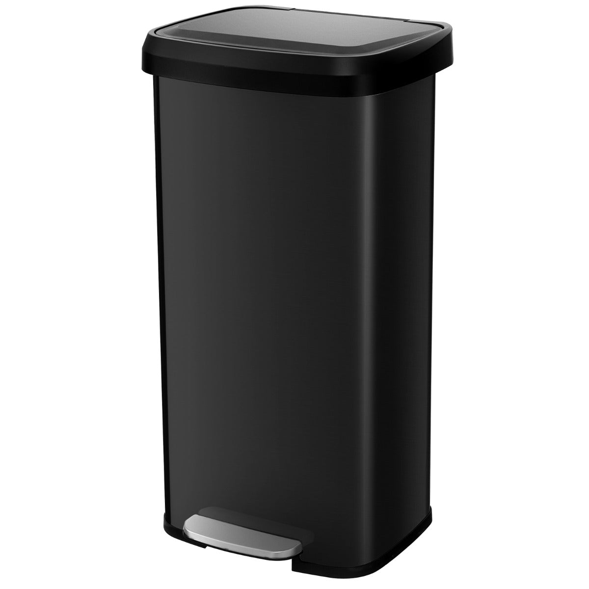 LIVSK Pedaalprullenbak 68L - Zacht Sluitend Deksel - Desodoriseringsvak - Roestvrijstaal - Geruisloos - Antislip Onderkant - Zwart