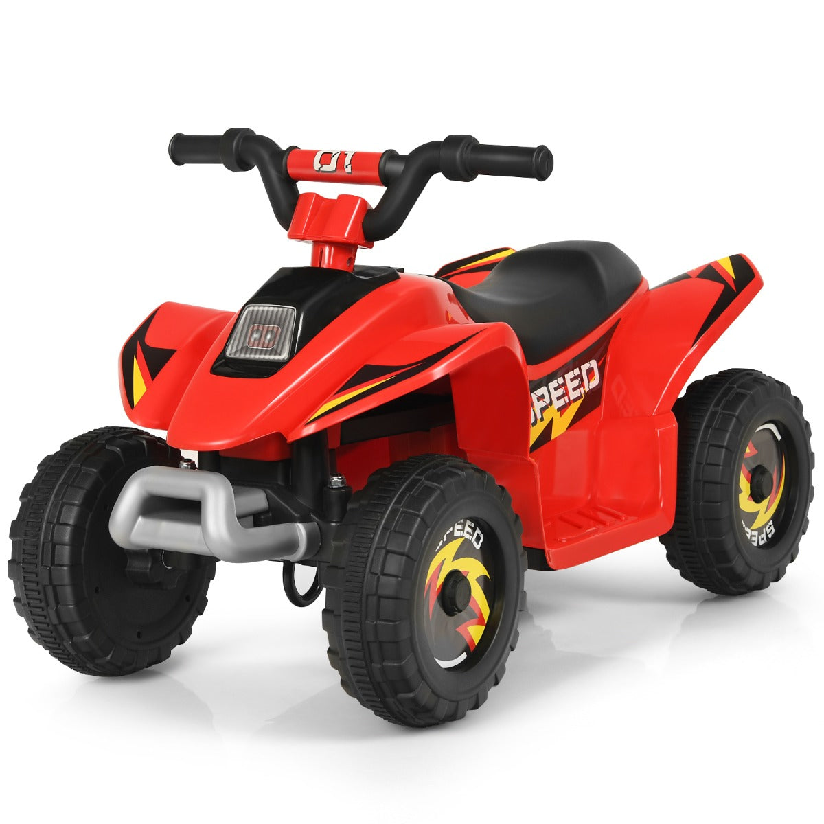 LIVSK Elektrische Quad ATV - Batterij Aangedreven - Vooruit/Achteruit Schakelaar - Slijtvaste Wielen - Tot 30 kg - Rood