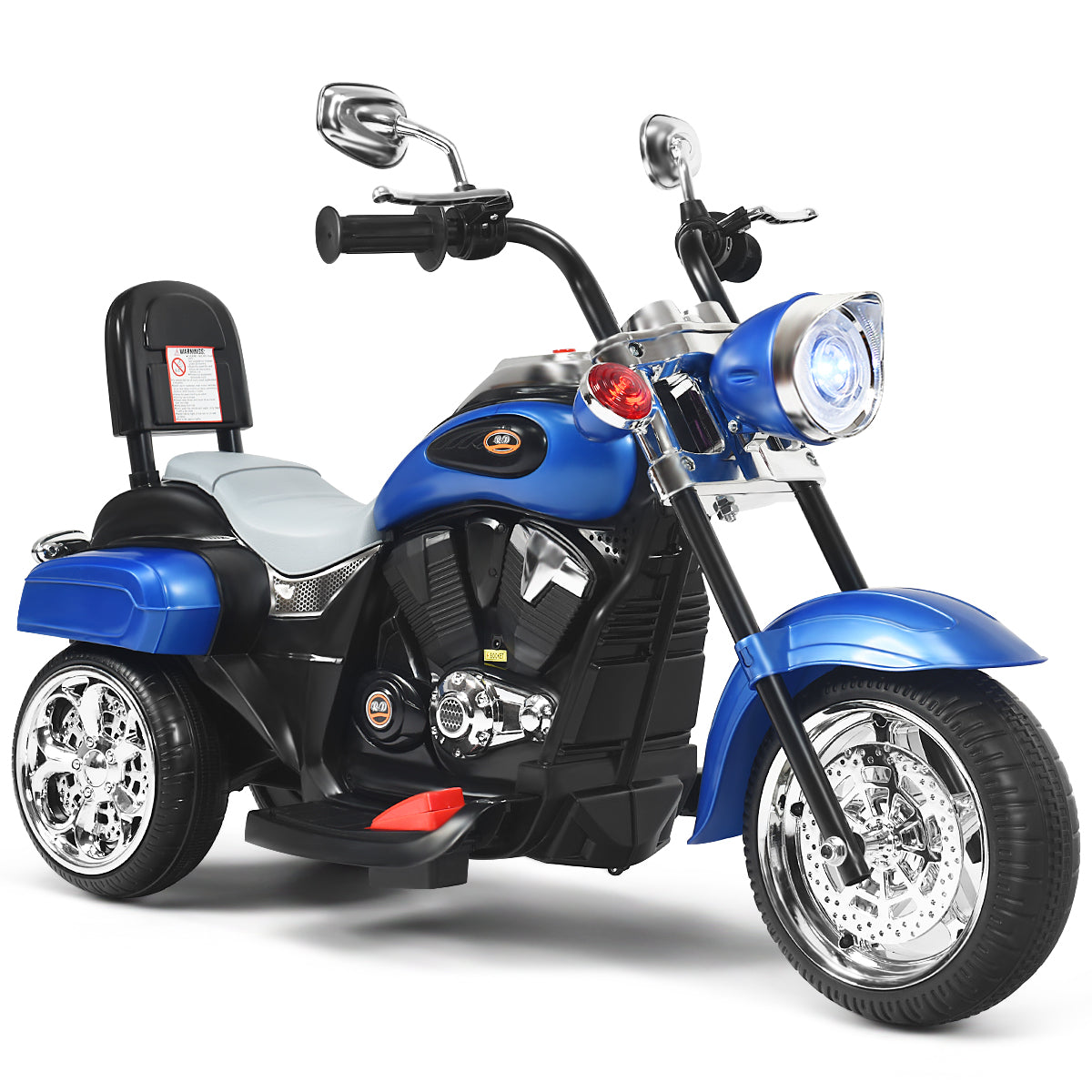 LIVSK Chopper Stijl Motorfiets - Vooruit/Achteruit Rijden - Heldere Koplamp - Ingebouwde Muziek - 91 x 48 x 64 cm - Zoals
