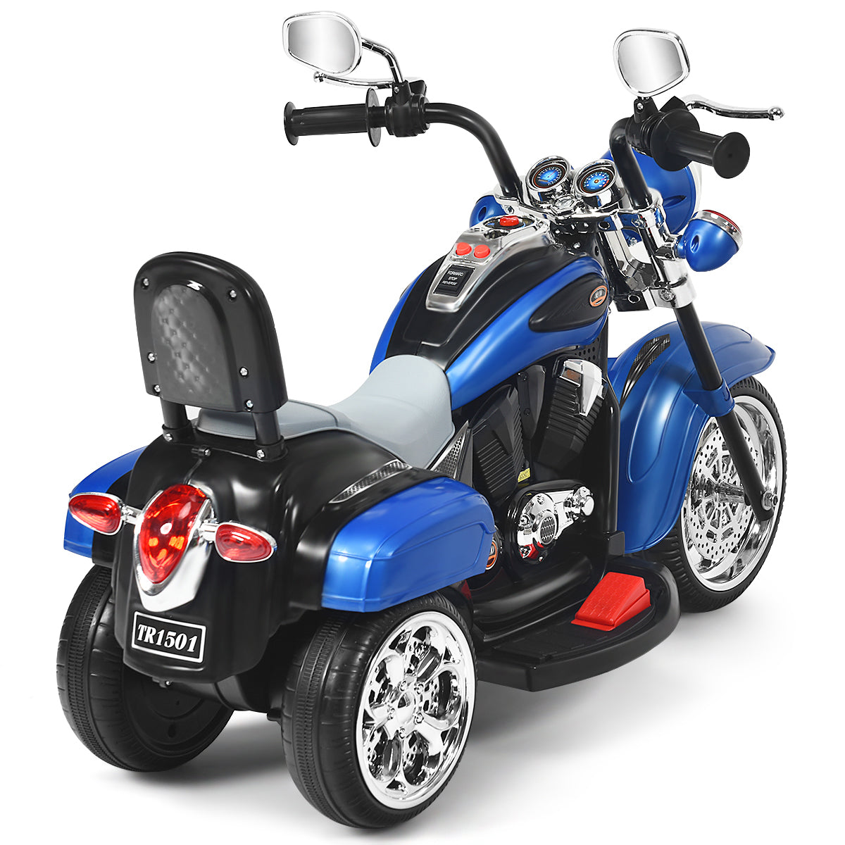 LIVSK Chopper Stijl Motorfiets - Vooruit/Achteruit Rijden - Heldere Koplamp - Ingebouwde Muziek - 91 x 48 x 64 cm - Zoals