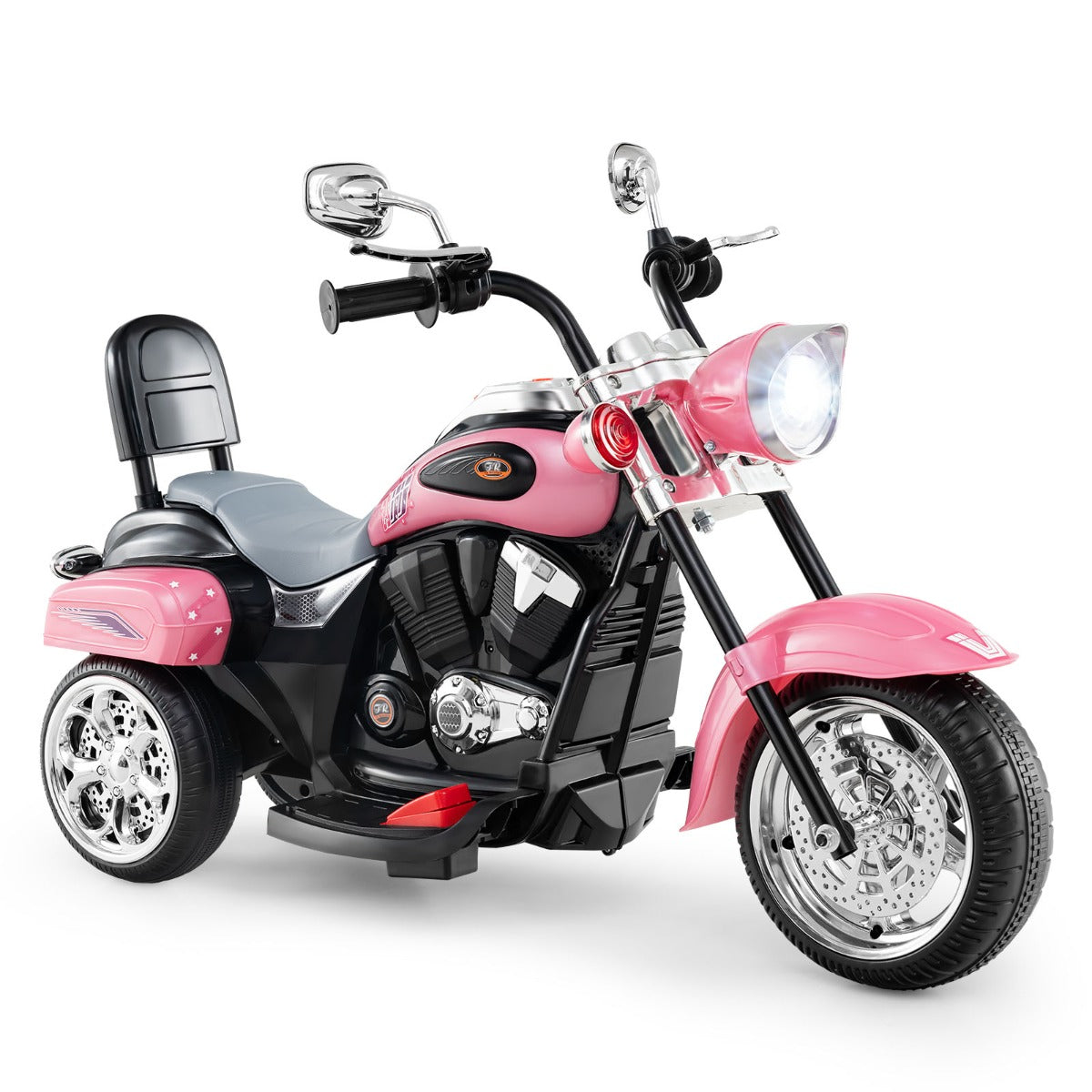 LIVSK Kindermotorfiets in Chopperstijl - Drie Wielen voor Stabiliteit - Licht en Geluid - Voor Binnen en Buiten - Tot 30 kg -
