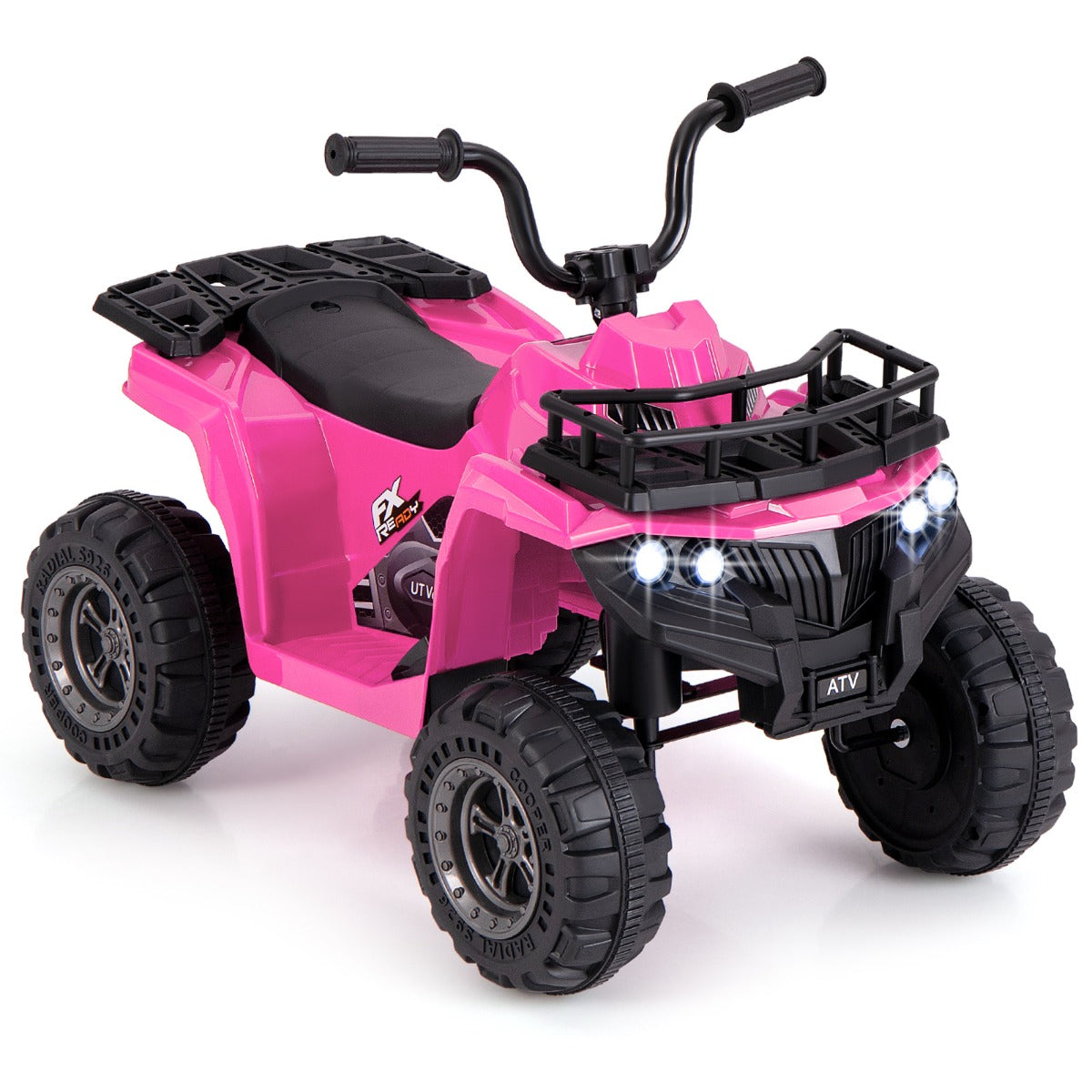 Livsk costway 6v elektrische quad voor kinderen met vooruit en achteruitfunctie roze 1 2