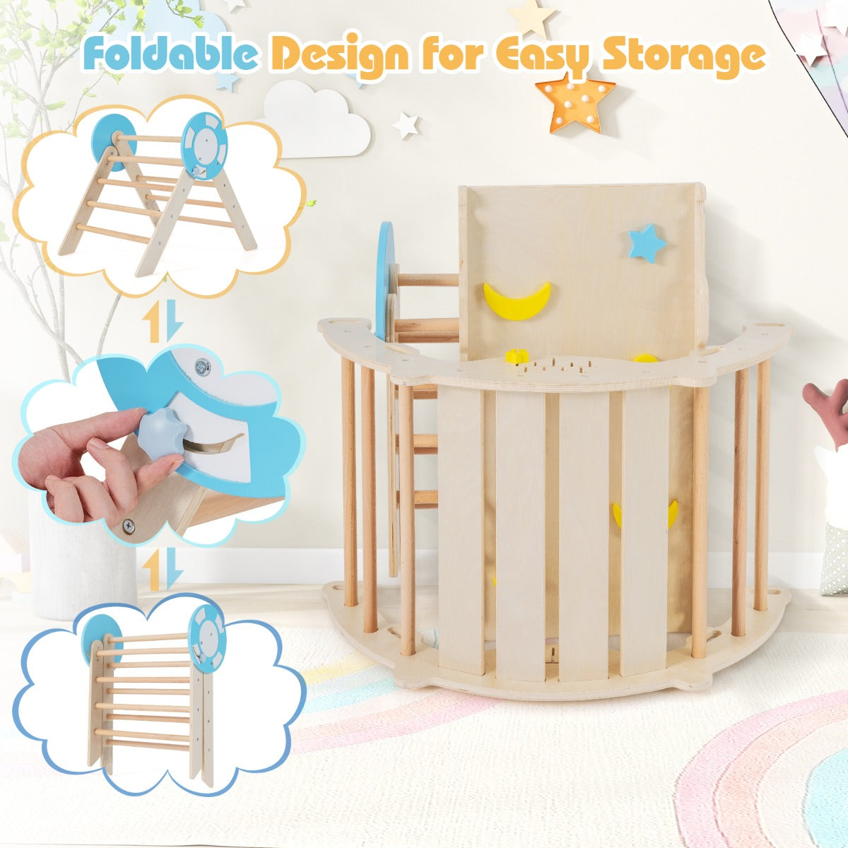 Livsk costway 7 in 1 driehoekige klimset houten montessori klimset met nautisch thema naturel 6