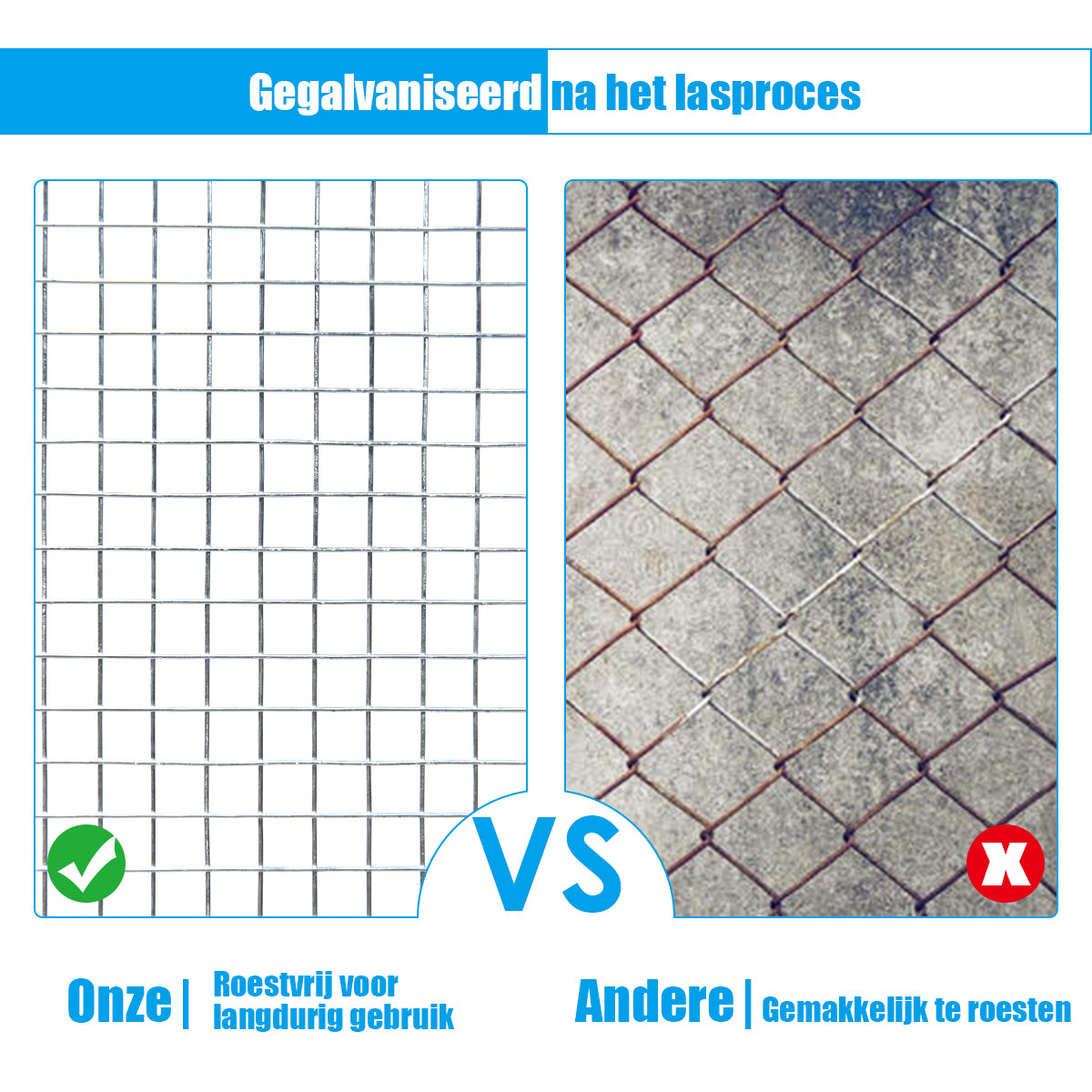 LIVSK Gegalvaniseerd Aluminium Kippengaas - Roestbestendig - Flexibel en Draagbaar - 7 mm Gaasgaten - 1 m x 15 m - Zilver