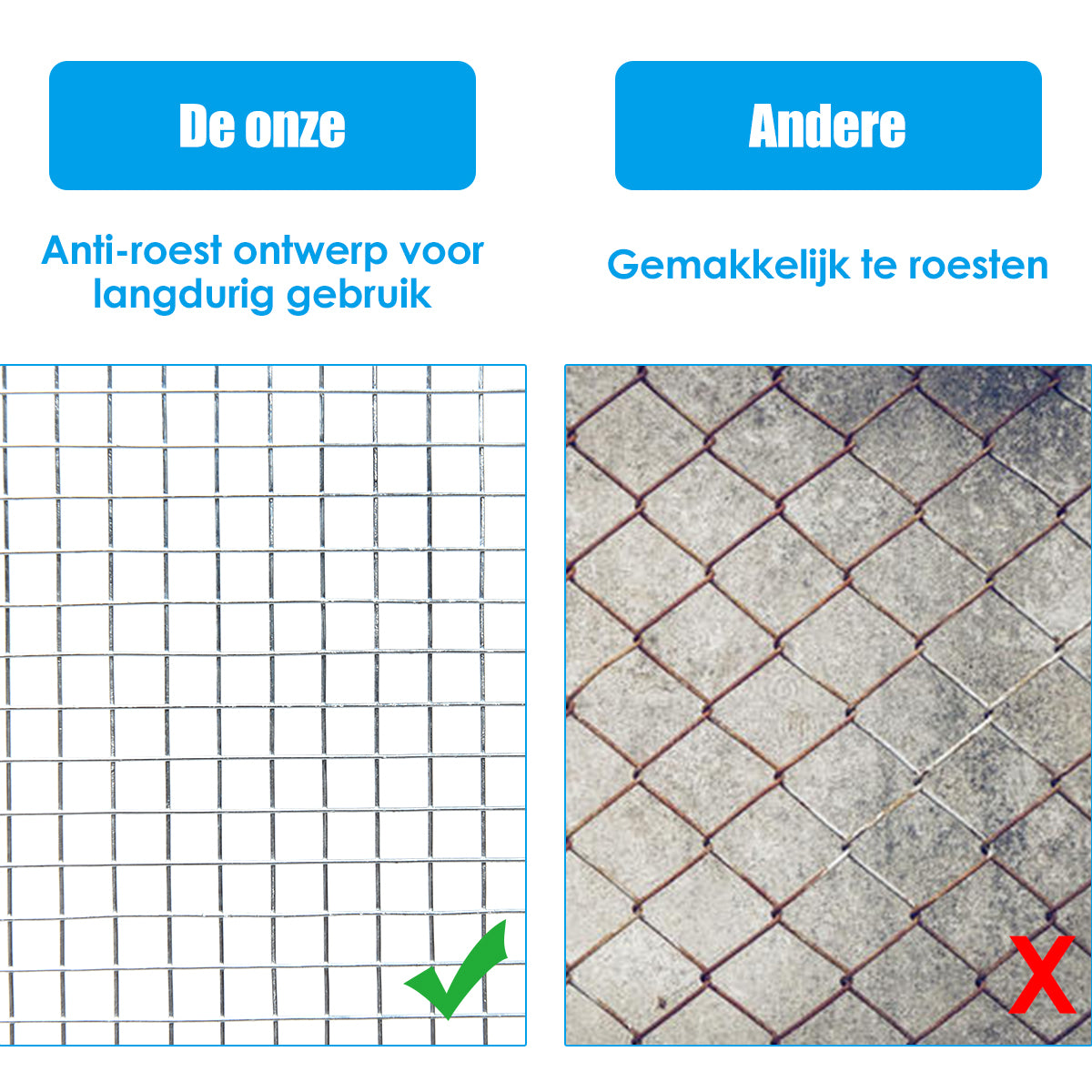 LIVSK Volièregaas - Gegalvaniseerd 23-maats Staaldraad - Flexibel & Draagbaar - Veilige Maasgrootte 7 mm - 120 x 15 m - Zilver