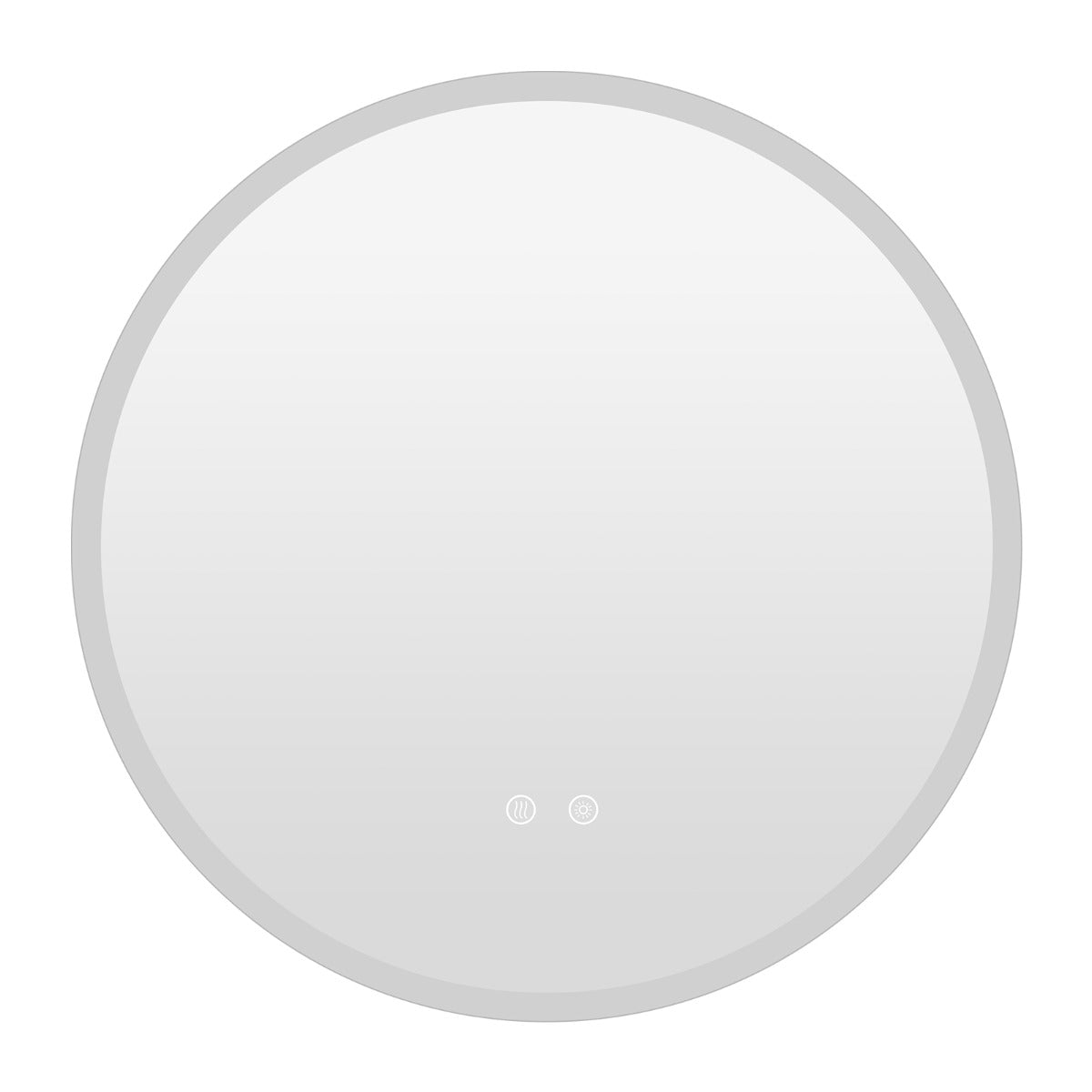Livsk costway 70 cm ronde led badkamerspiegel wandgemonteerde make upspiegel met achtergrondverlichting en 3 lichtkleuren