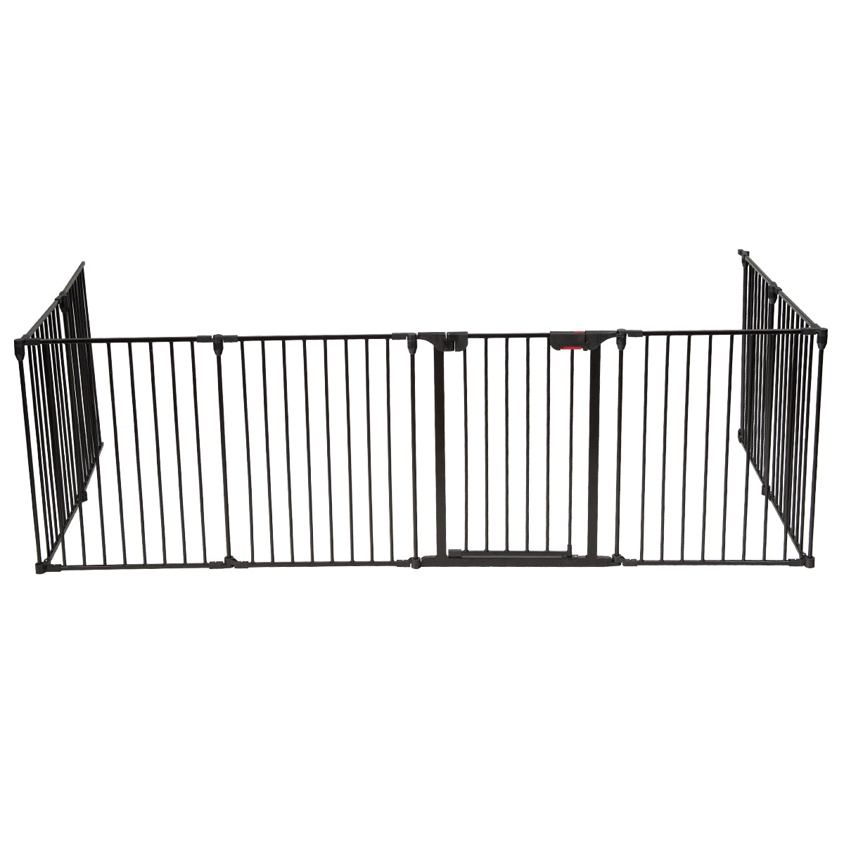 LIVSK Inklapbaar Hondenhek - Vrije Vormaanpassing - Stevige Stalen Buizen - Eenvoudig te Monteren - 122 x 118 x 74 cm - Zwart