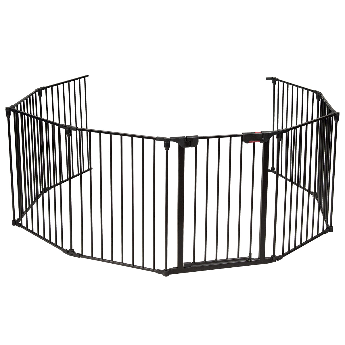 LIVSK Inklapbaar Hondenhek - Vrije Vormaanpassing - Stevige Stalen Buizen - Eenvoudig te Monteren - 122 x 118 x 74 cm - Zwart