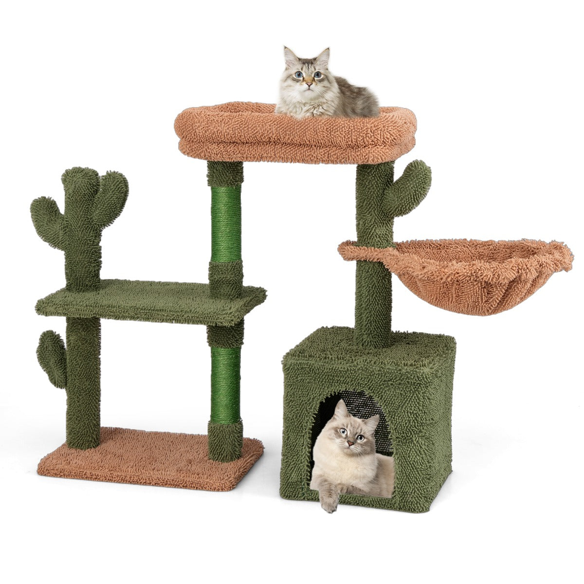 LIVSK Moderne Kattenboom 4 Niveaus - Speels Design - Natuurlijke Sisal Krabpalen - Veilig en Comfortabel - 90 x 31 x 81 cm -