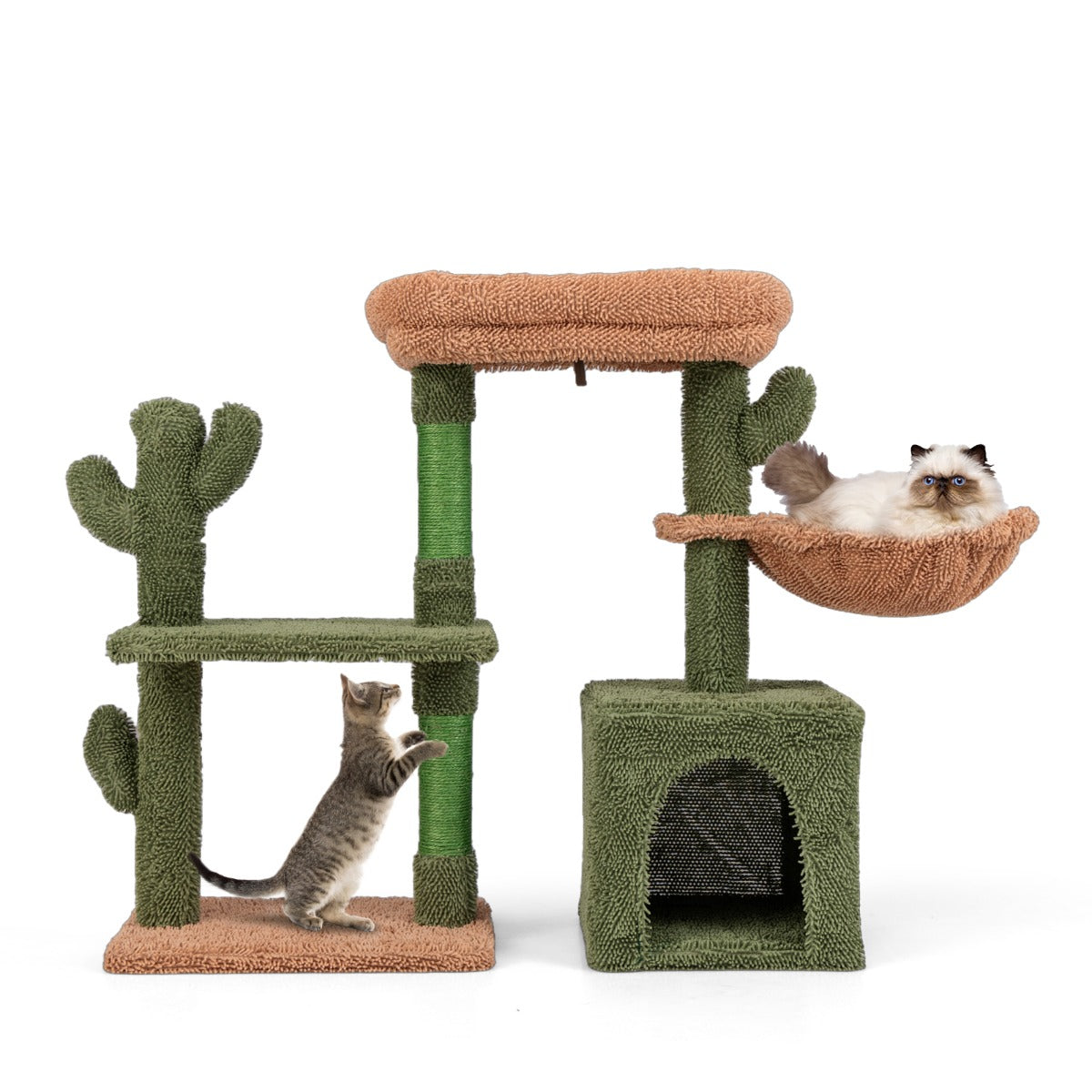 LIVSK Moderne Kattenboom 4 Niveaus - Speels Design - Natuurlijke Sisal Krabpalen - Veilig en Comfortabel - 90 x 31 x 81 cm -