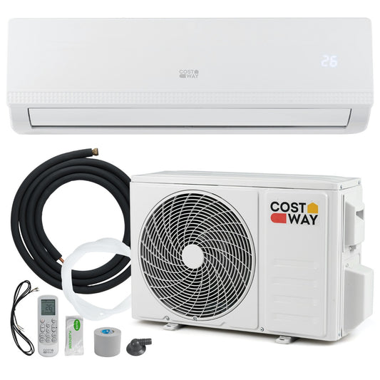 LIVSK Mini Split Airconditioner - 9000 BTU voor Ruimtes tot 42 m² - A++ Energieklasse - 7 Modi - Stille Werking - Wit