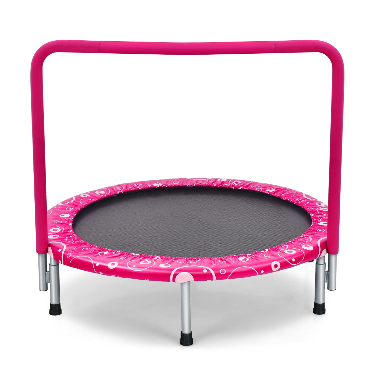 LIVSK Opvouwbare Kindertrampoline - Hoog-elastische PP-mat - Gevoerde Veiligheidsafdekking - Stil - Draagvermogen tot 150 kg -
