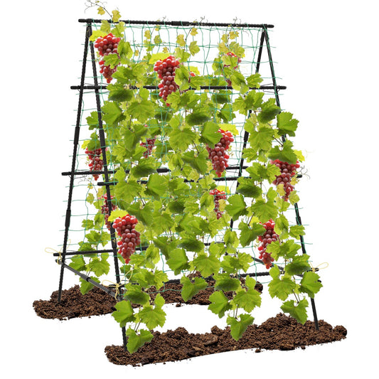 LIVSK A-frame Tuinhark - PE Gecoate Metalen Buizen - Stabiliteit met Sure-clips - Eenvoudige Installatie - 130 x 105 x 151 cm -