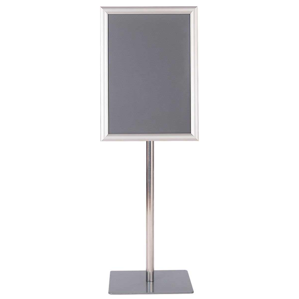 LIVSK Stoepbord - Verstelbare Hoogte 78,5-123 cm - Kliklijst Ontwerp - Niet-Verblindende Lens - Aluminium - Zilver