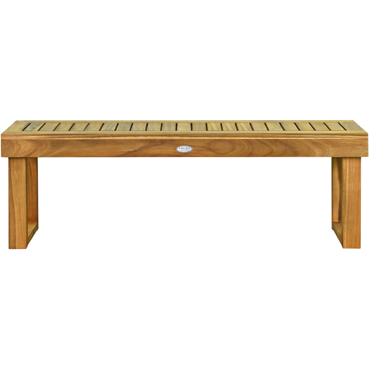 LIVSK Acacia Houten Patio Bank - Stevig en Waterdicht - Krasbestendig - Voor Binnen en Buiten - Tot 360 kg - Natuurlijke Teak