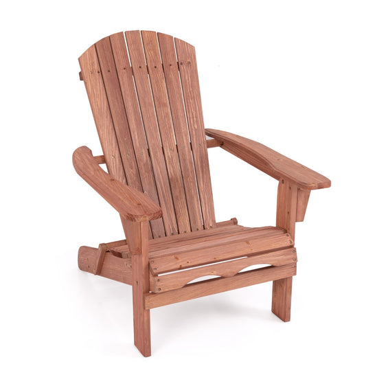 Livsk costway adirondack houten tuinstoel opvouwbare buitenstoel met armleuningen latten tuinstoel hoge rug opvouwbare stoel voor keuken terras