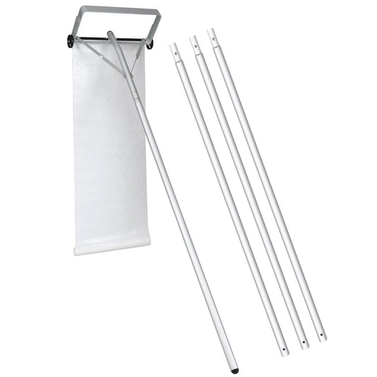 LIVSK Verstelbare Sneeuwhark - Tot 619 cm - 4 Stangen - 2 Wielen - Duurzaam Aluminium - Voor Dakreiniging - Zilver