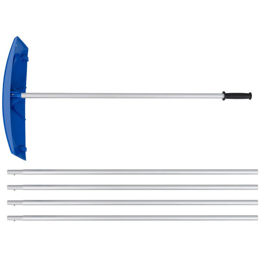 LIVSK Verstelbare Sneeuwhark - Hoogte 122-574 cm - 2 Wielen - Roestbestendig Aluminium - Brede Snijkop - Zwart