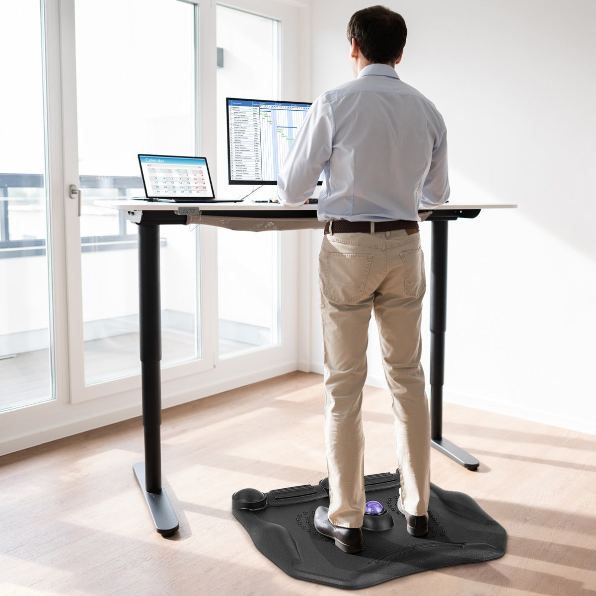 LIVSK Ergonomische Anti-Vermoeidheidsmat - 360° Massagebal - Antislip - Duurzaam en Eenvoudig te Reinigen - 59,5 x 52,5 x 6,5 cm