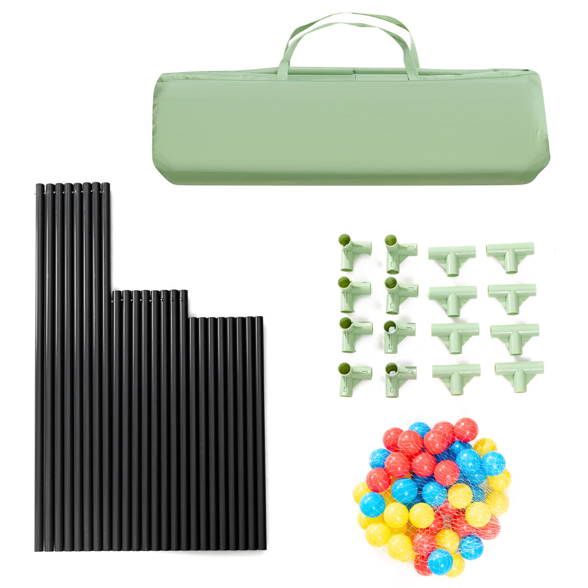 LIVSK Baby Speelbox - Veilig en Ruim - Externe Ritsen - Ademend Gaas - 205 x 147 x 68,5 cm - Niet-giftig - Zoals afgebeeld