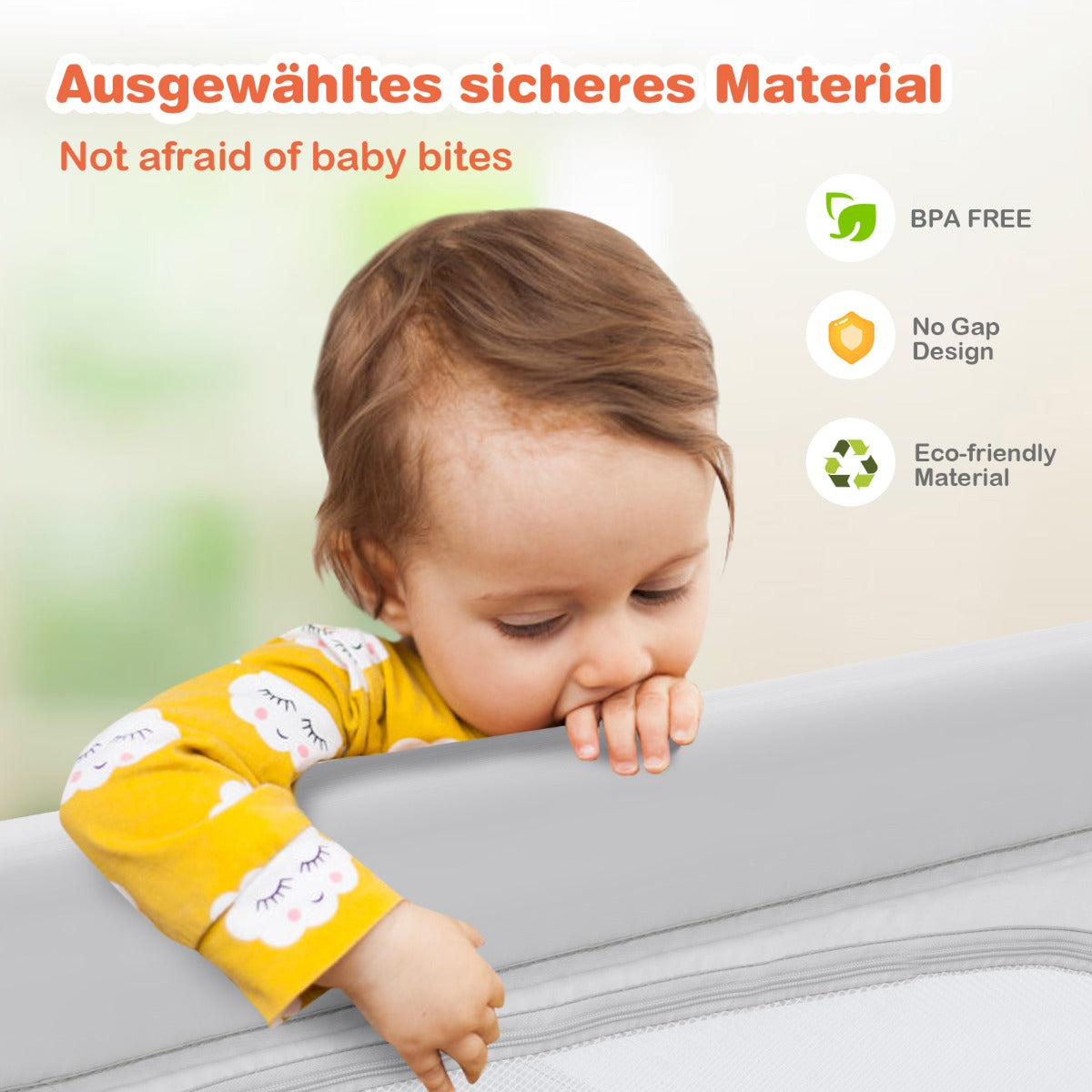 LIVSK Grote Baby Speelbox - Veilige Speelruimte 126 x 126 x 68 cm - Duurzaam Stalen Frame - Inclusief 50 Oceaanballen - Grijs