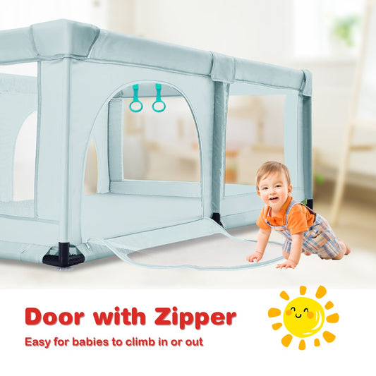 LIVSK Speelbox met 50 Ballen en Ritssluiting - Veilig en Ademend - Eenvoudige Montage - Ruimte voor Vrije Beweging - Blauw