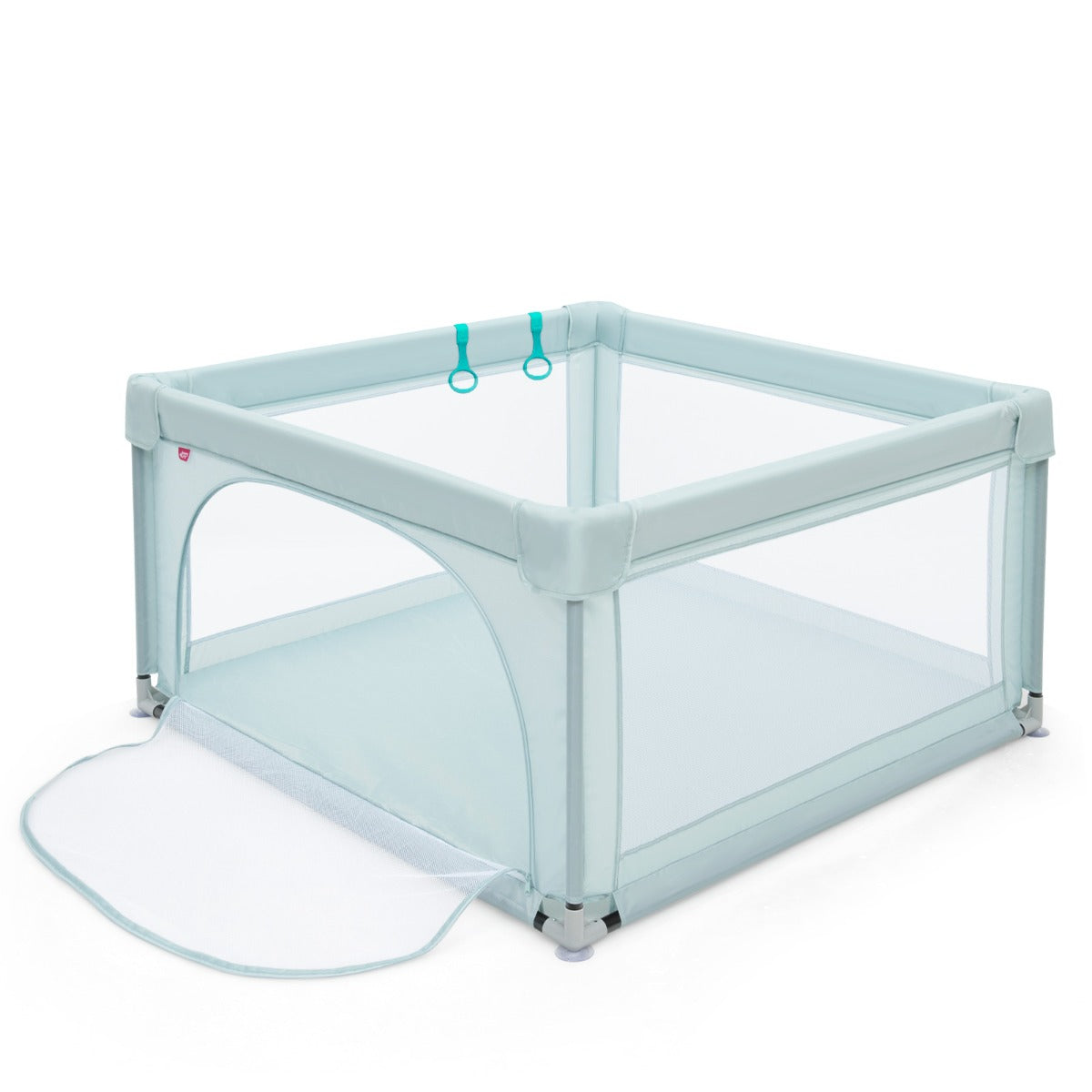 LIVSK Baby Speelbox - Veilige Speelruimte - Ademend Gaas - Duurzaam Stalen Frame - Inclusief 50 Oceaanballen - 126 x 126 x 68 cm
