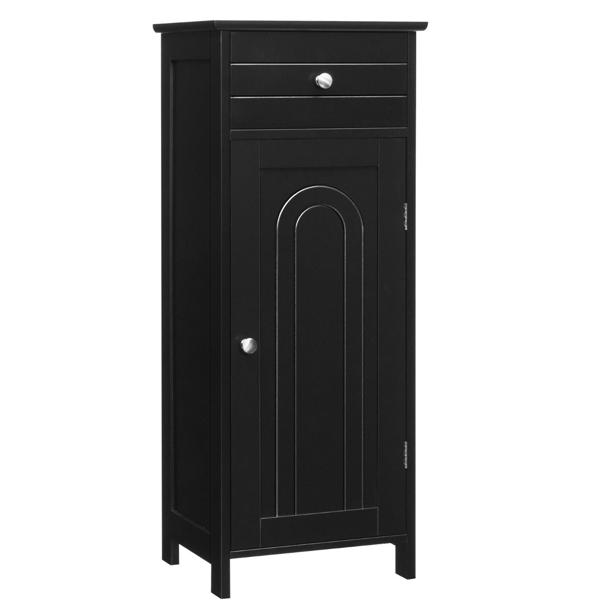 LIVSK Badkamer Vloerkast Organisator - Vrijstaand met Verstelbare Planken - Grote Lade - Antikantelbeveiliging - 35 x 30 x 87 cm